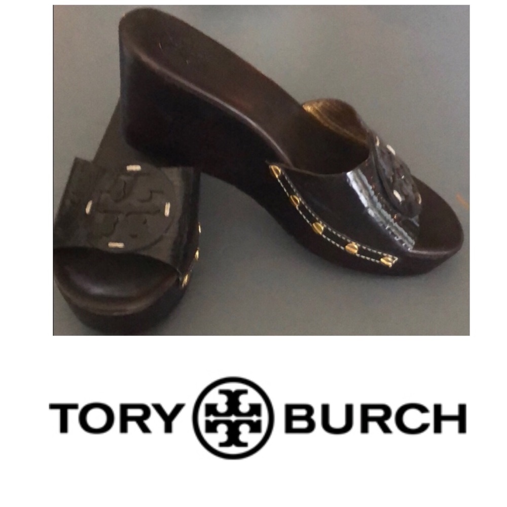 Tori Burch clog wedge in great condition